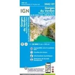 IGN Frankrijk|Wandelkaar 3442OT Gorges du Verdon