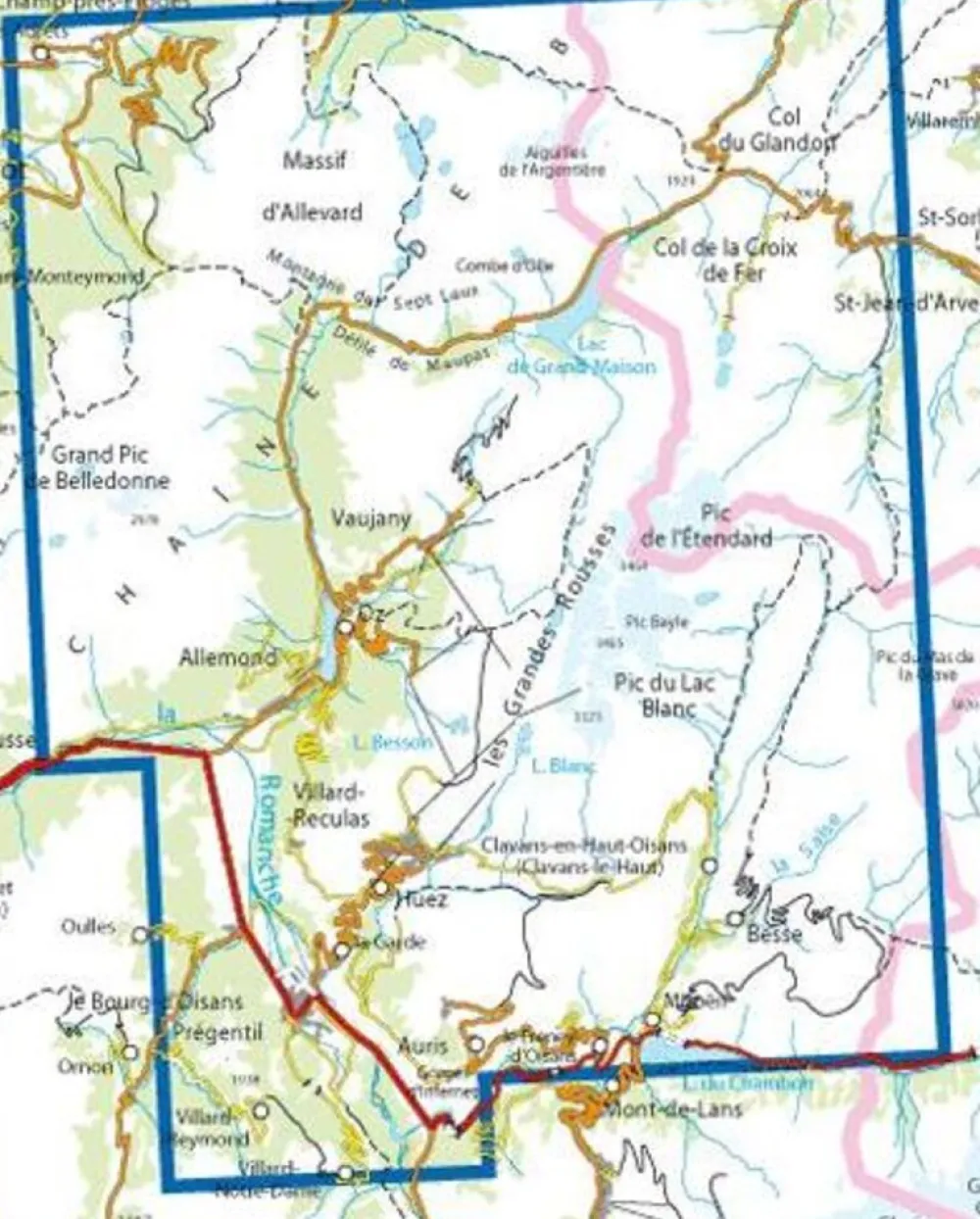 IGN Frankrijk|Wandelkaart 3335 ETR le Bourg d'Oisans