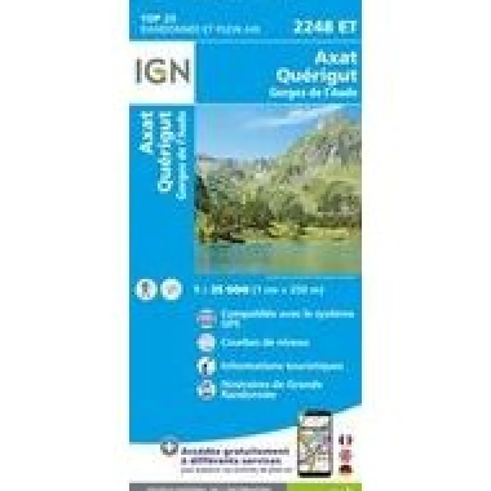 IGN Frankrijk|Wandelkaart 2248ET Axat Querigut Gorges