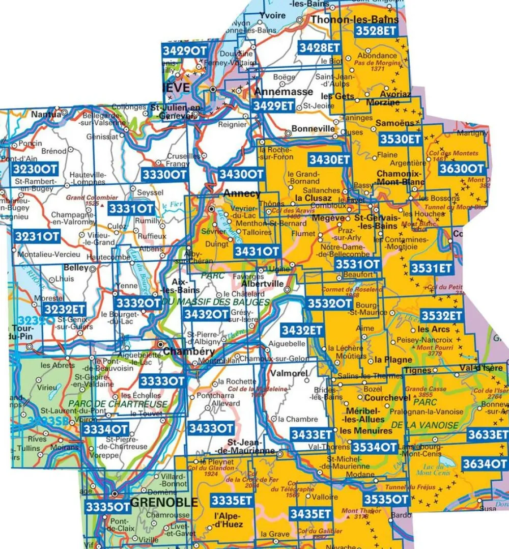 IGN Frankrijk|Wandelkaart 3633ETR Tes & Val d'Isere