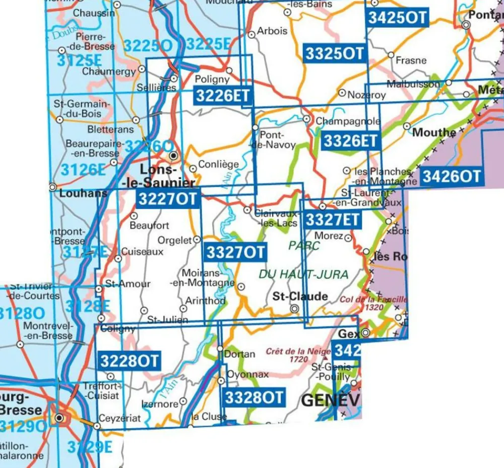 IGN Frankrijk|Wandelkaart 3330ot Bellegarde-sur-Valserine