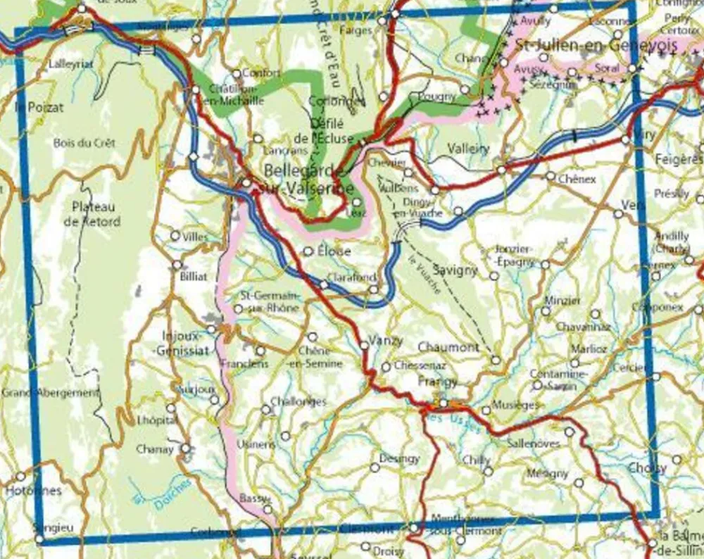 IGN Frankrijk|Wandelkaart 3330ot Bellegarde-sur-Valserine