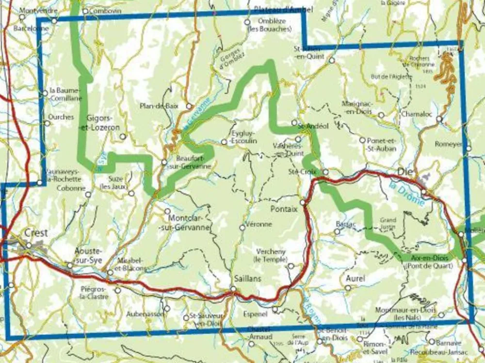 IGN Frankrijk|Wandelkaart 3137ot Die Crest