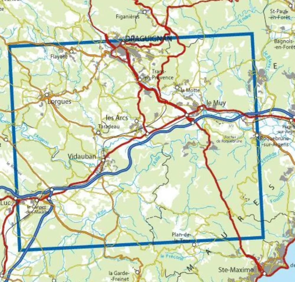 IGN Frankrijk|Wandelkaart 3544ot Le Muy - Lorgues