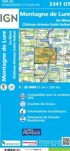 IGN Frankrijk|Wandelkaart 3341ot Montagne de Lure