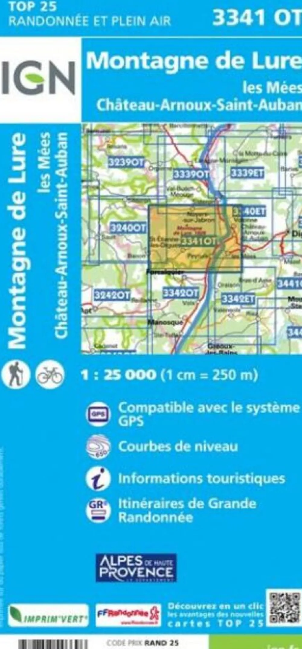 IGN Frankrijk|Wandelkaart 3341ot Montagne de Lure