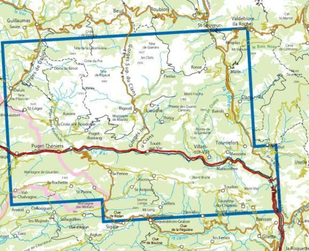 IGN Frankrijk|Wandelkaart 3641ot Moyen Var