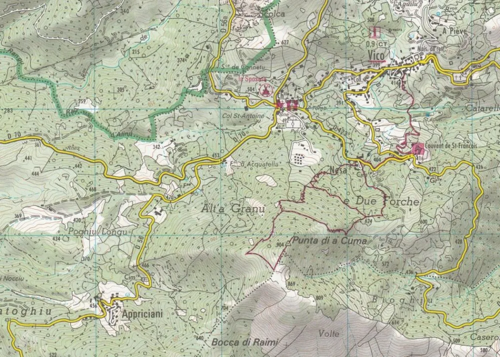 IGN Frankrijk|Wandelkaart 4253ot Petreto-Bicchisano