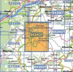 IGN Frankrijk|Wandelkaart 2434ot Riom-ès-Montagnes