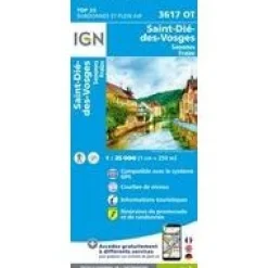 IGN Frankrijk|Wandelkaart 3617OT st Die-des-vosges/senores/ 1/25