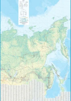 ITMB Oost-Europa|Landkaart Rusland - Europees Rusland en Siberië