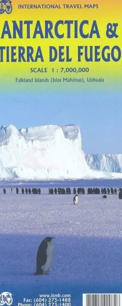 ITMB China & Mongolië|Wegenkaart Antartica Vuurland