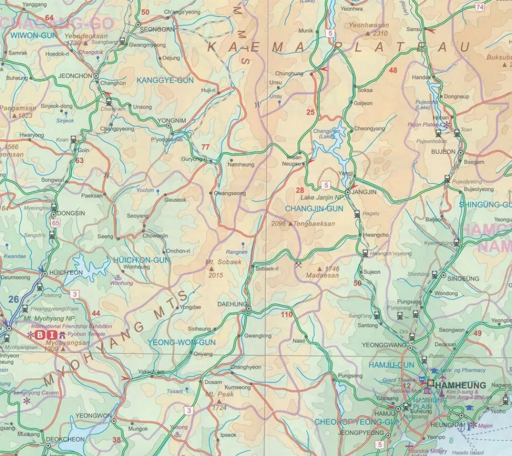 ITMB Japan & Korea'S|Wegenkaart Noord-Korea & Zuid-Korea