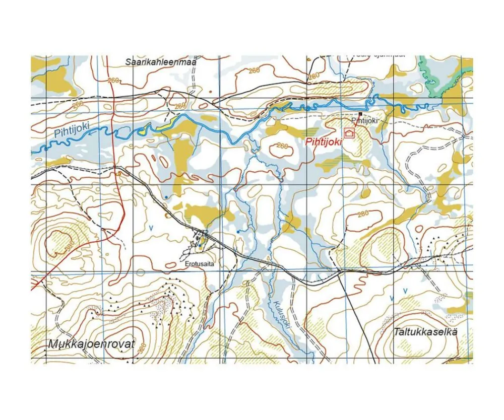Karttakeskus FInland Scandinavië & Ijsland|Wandelkaart Marivaara Jaurujoki Uittipiekke