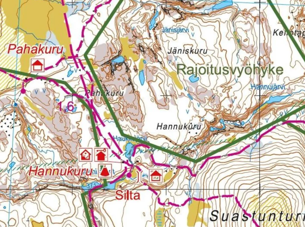 Karttakeskus FInland Scandinavië & Ijsland|Wandelkaart Pallas Hetta Olos 1:50.000