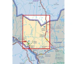 Karttakeskus FInland Scandinavië & Ijsland|Wandelkaart Tarvantovaara Kuttanen Palojärvi