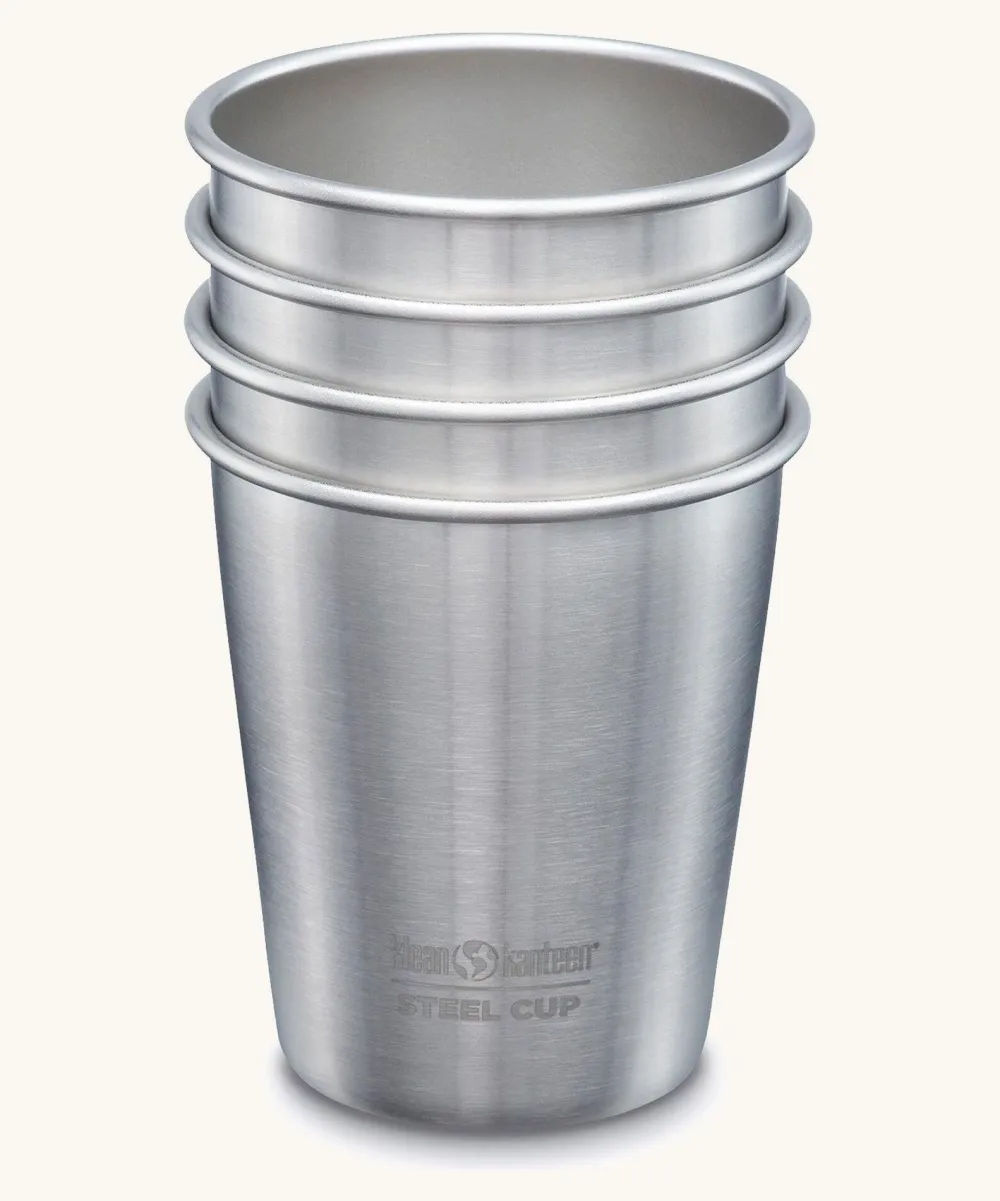 Klean Kanteen Campingservies|10oz KIK pint cup-4pack brushed stainless