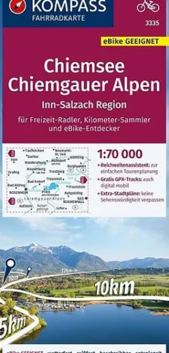 Kompass Duitsland|Fietskaart 3335 Chiemsee, Chiemgauer
