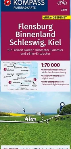Kompass Duitsland|Fietskaart 3310 Flensburg