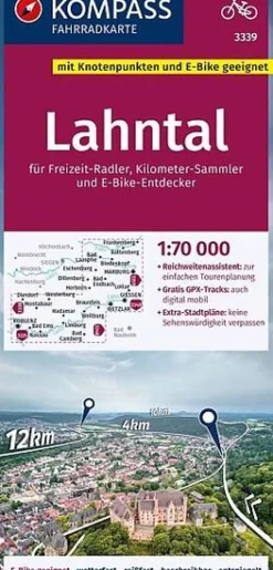 Kompass Duitsland|Fietskaart 3339 Lahntal