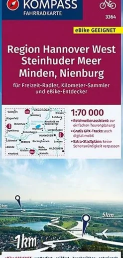 Kompass Duitsland|Fietskaart 3364 Region Hannover West