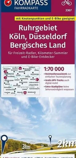 Kompass Duitsland|Fietskaart 3367 Ruhrgebiet, Bergisches Land