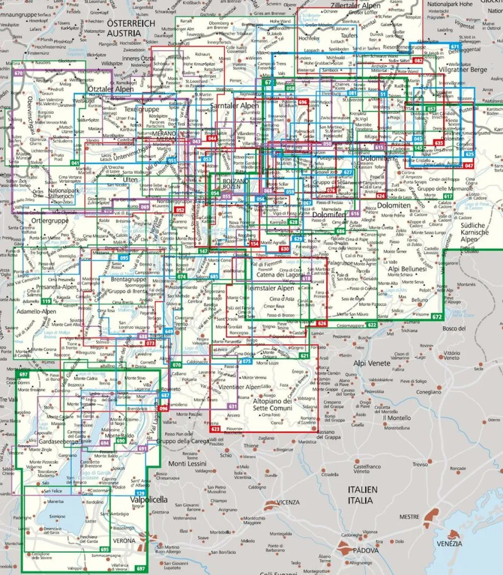 Kompass Italië & Malta|Wandelkaart 623 Altopiano di Asiago