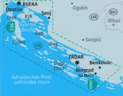 Kompass Balkan, Griekenland & Cyprus|Wandelkaart 2901 Daltmatische Kust Noord