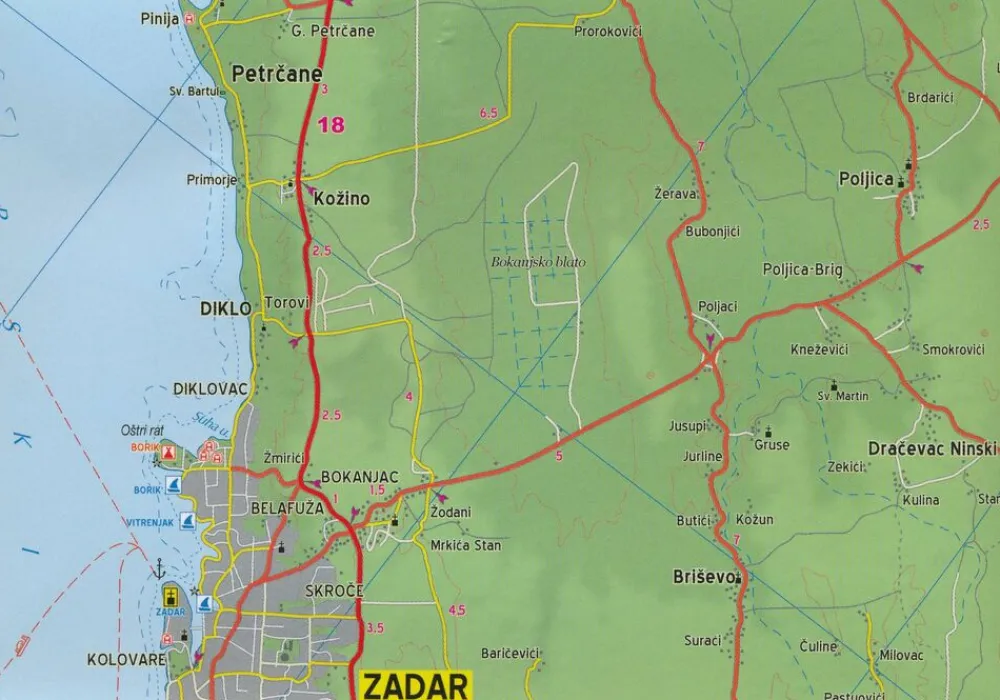 Kompass Balkan, Griekenland & Cyprus|Wandelkaart 2901 Daltmatische Kust Noord