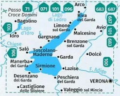 Kompass Italië & Malta|Wandelkaart 697 Gardasee und Umgebung