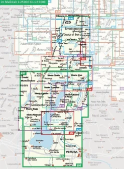 Kompass Italië & Malta|Wandelkaart 697 Gardasee und Umgebung