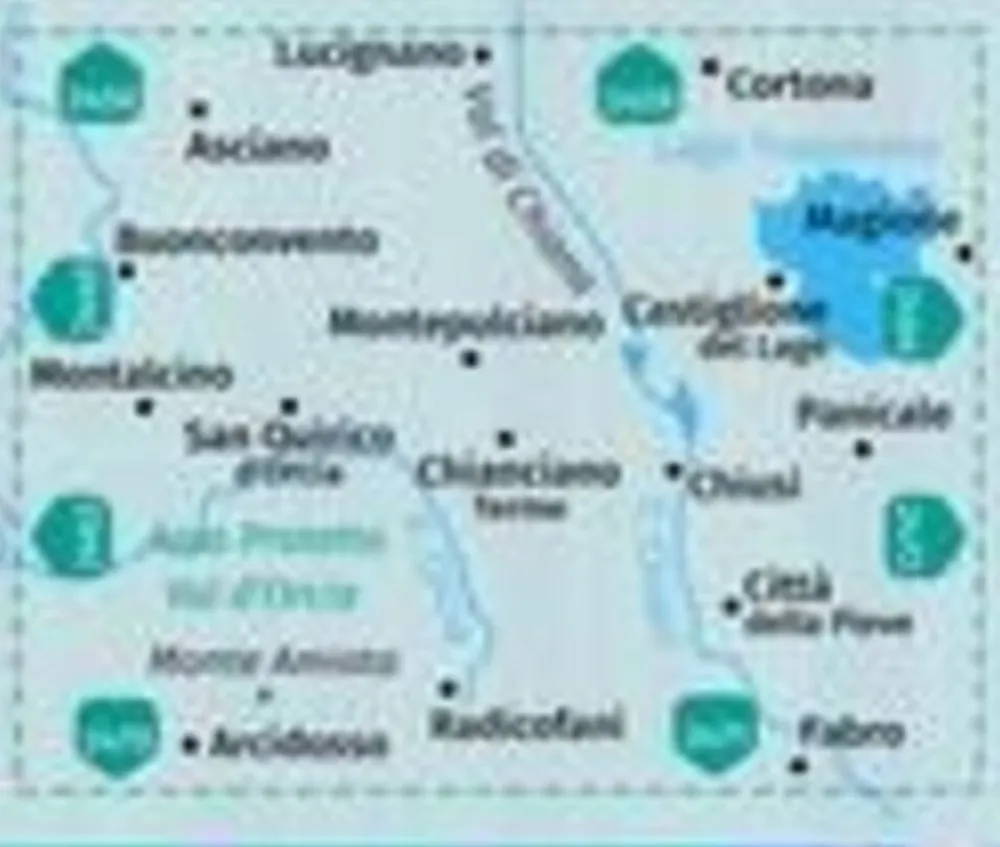 Kompass Italië & Malta|Wandelkaart 2463 Lago Trasimeno