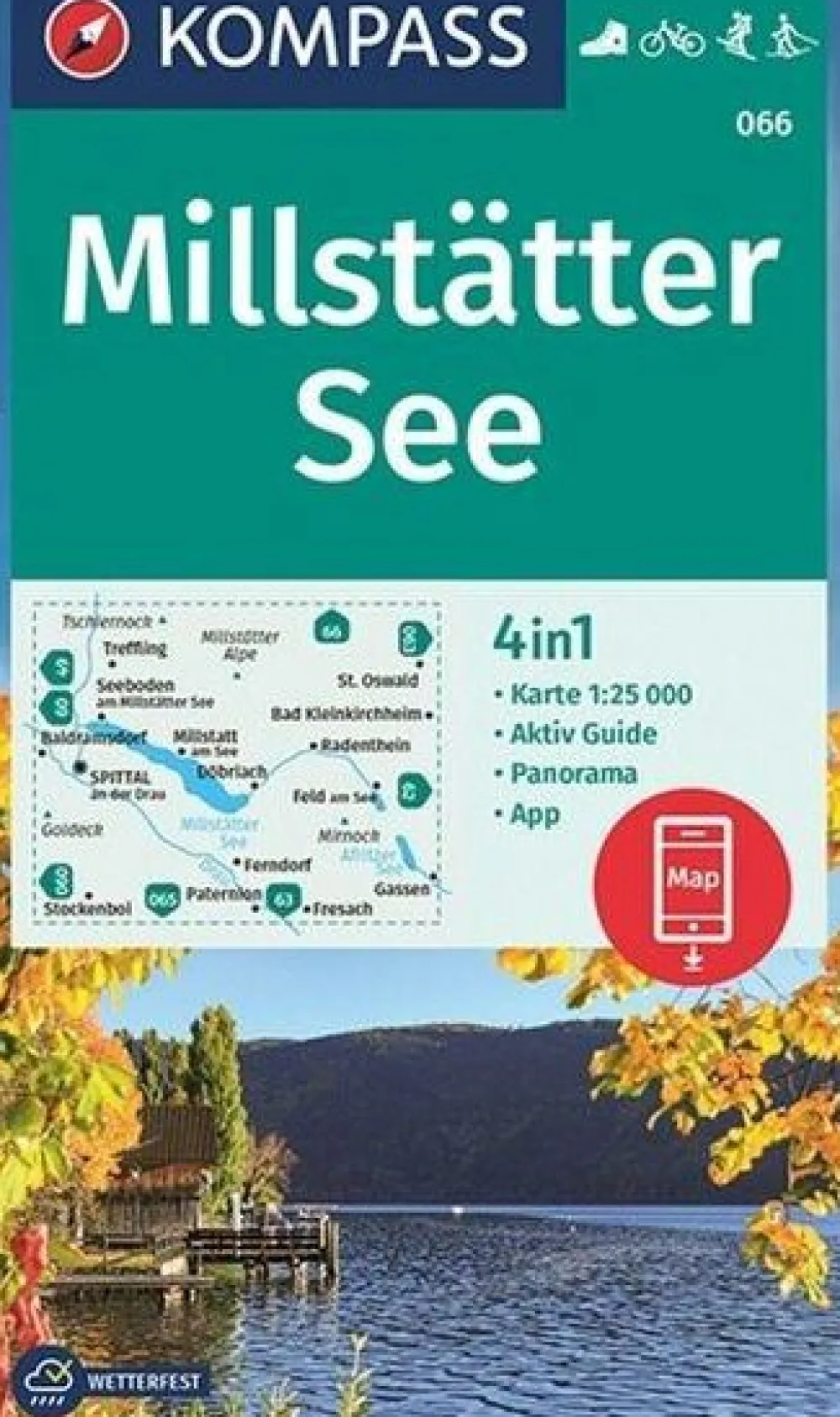 Kompass Oostenrijk|Wandelkaart 066 Millstatter See