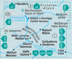 Kompass Italië & Malta|Wandelkaart 041 Obervinschgau