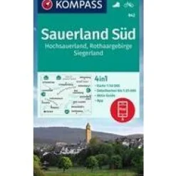 Kompass Duitsland|Wandelkaart 842 Sauerland Süd