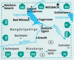 Kompass Duitsland|Wandelkaart 08 Tegernseer Tal