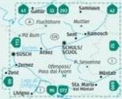 Kompass Zwitserland|Wandelkaart 98 Unterengadin Bassa