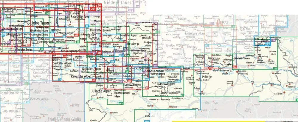 Kompass Oostenrijk|Wandelkaart 065 Villacher Alpe - Unterdrautal