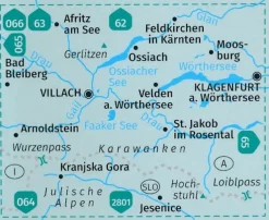 Kompass Oostenrijk|Wandelkaart 61 Wörthersee - Karawanken West