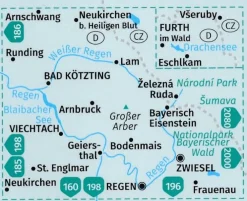 Kompass Duitsland|Wandelkaart wk195 Nordlicher bayerische wald