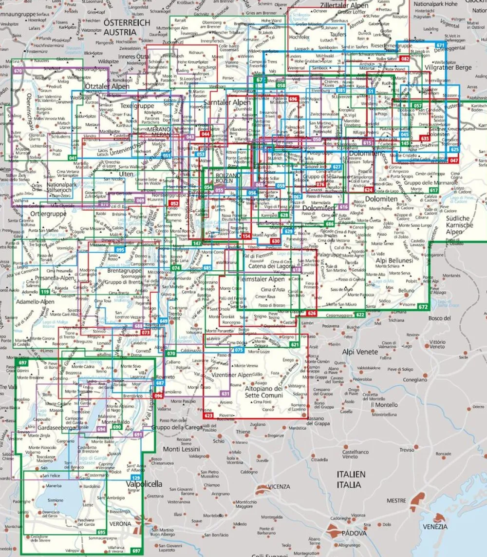 Kompass Italië & Malta|Wandelkaart wk068 Ritten/Renon