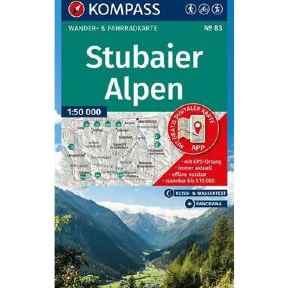 Kompass Oostenrijk|WK83 Stubaier Alpen
