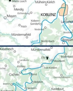Kummerly en Frey Duitsland|Wandelkaart Untermosel 21 Cochem tot Koblenz