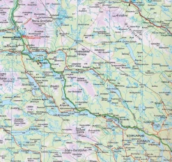 Kummerly en Frey Scandinavië & Ijsland|Wegenkaart Zweden Noord 5 1:400.000