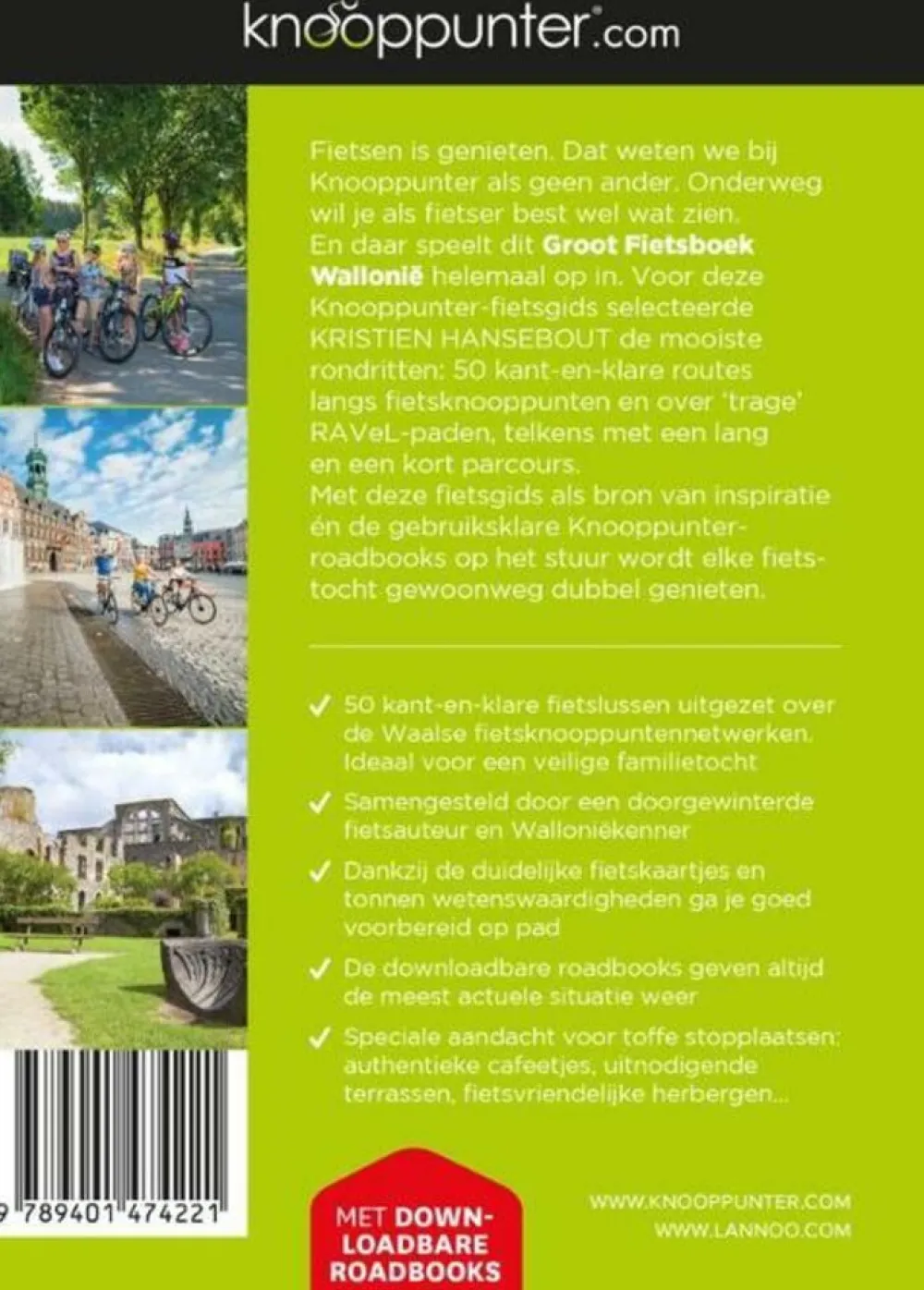 Lannoo Benelux|Knooppunter Groot Fietsboek Walloniè