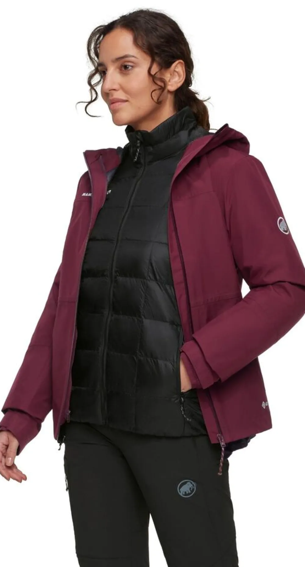 DAMES Mammut Jassen Dames|Treeline 3 in 1 HS Hooded Jacket Women