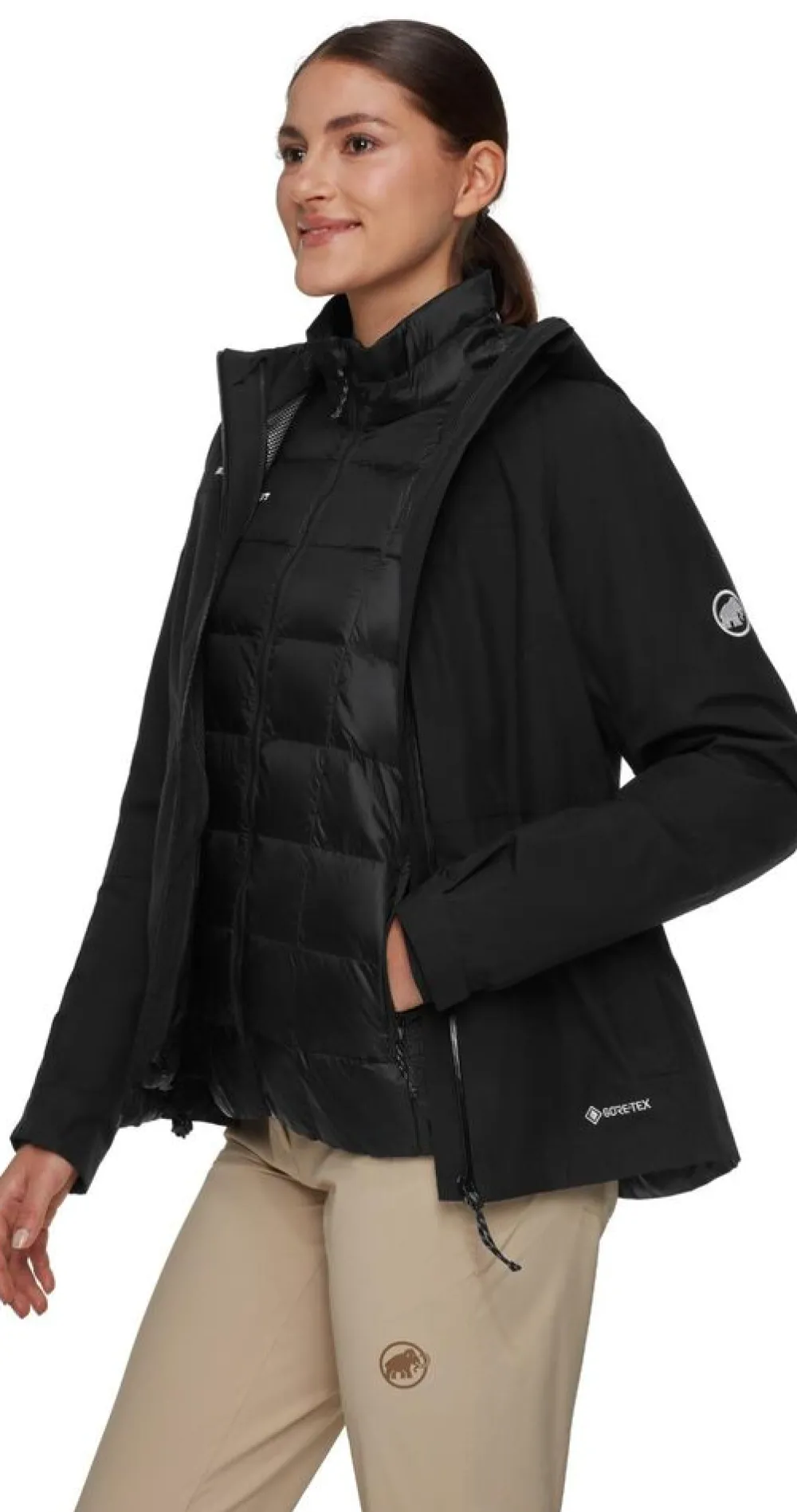 DAMES Mammut Jassen Dames|Treeline 3 in 1 HS Hooded Jacket Women