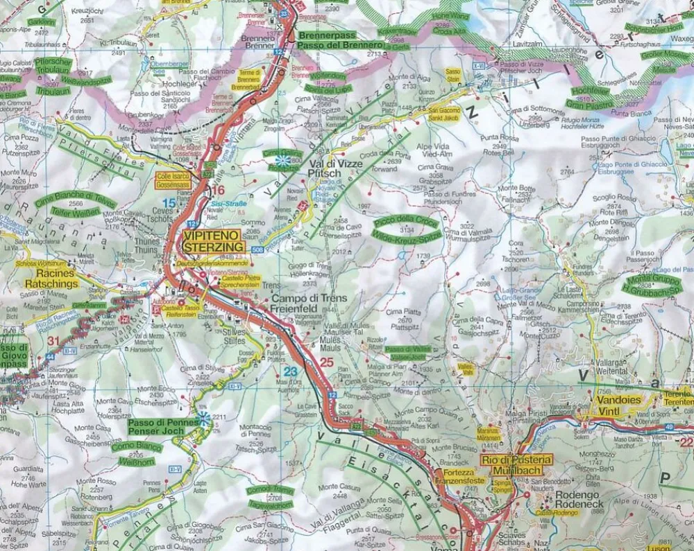 Marco Polo Oostenrijk|Wegenkaart 3 Zuid-Tirol Trentino Gardameer