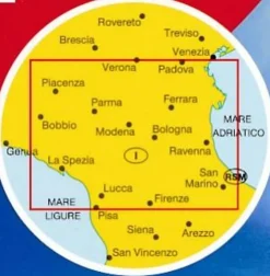 Marco Polo Italië & Malta|Wegenkaart Emilia Romagna