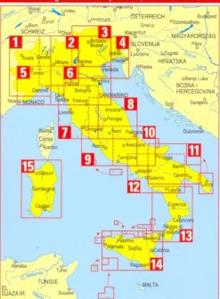 Marco Polo Italië & Malta|Wegenkaart Emilia Romagna